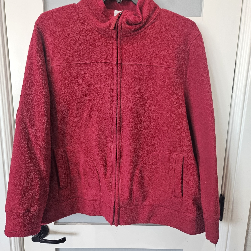 Merona Women's Vibrant Red Teddy Jacket